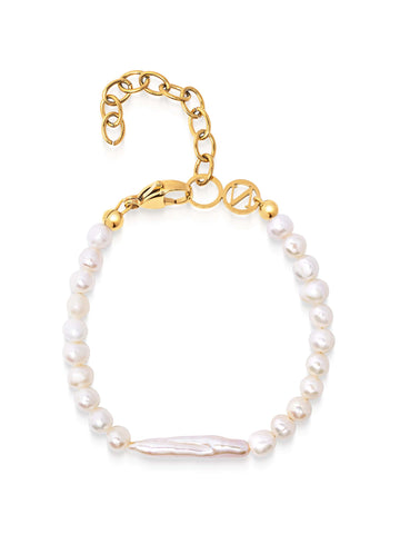 Nialaya Women's Beaded Bracelet Ravello Pearl Bracelet Ravello Pearl Bracelet